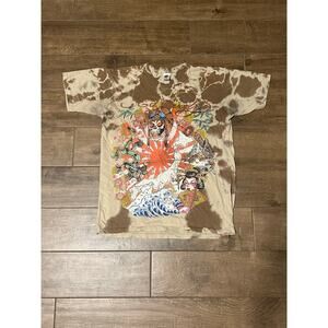 Vintage Ed Hardy Skull & Dragon Tie-Dye T-Shirt Size Medium